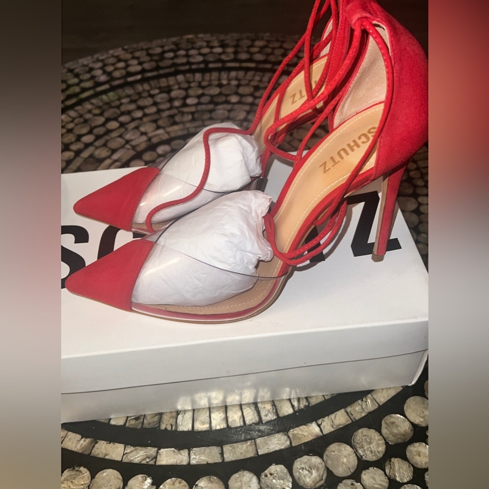 Schutz “Honora” heels in Red